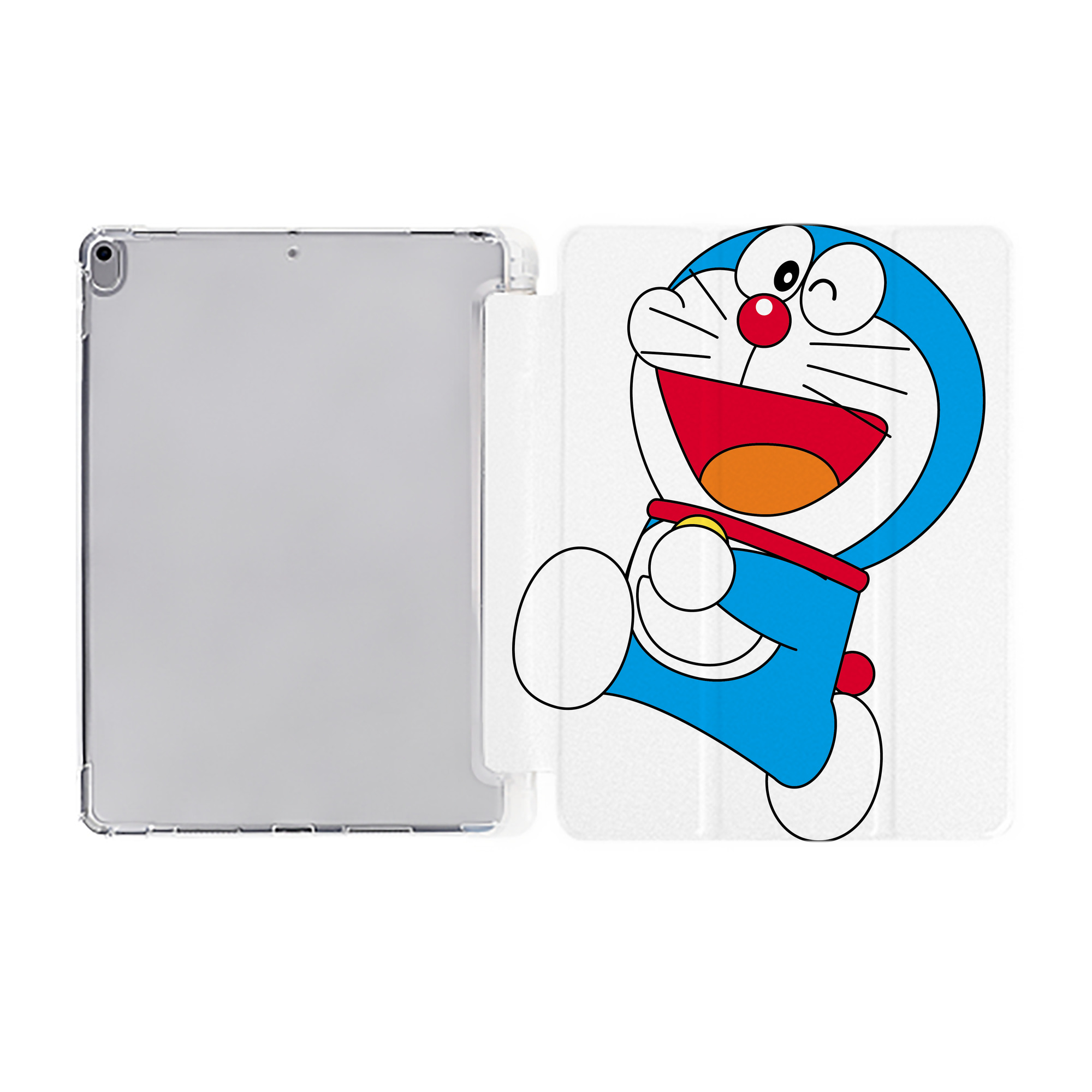 （画像用） ドラえもん Doraemon IPad ケース ペン収納付き 三つ折りスタンド PUレザー×シリコン 対応機種9.5/10.5/10.9インチ